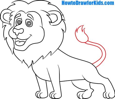 How To Draw A Lion For Kids Easy Drawing Tutorial