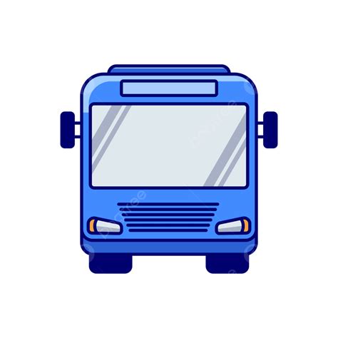 รูปไอคอนรถบัสสีน้ำเงินการ์ตูนเวกเตอร์ Png รถบัส ไอคอน รถยนต์ภาพ Png