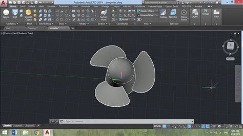 How To Make A 3 D Propeller In Autocad In 5 Minutes Youtube