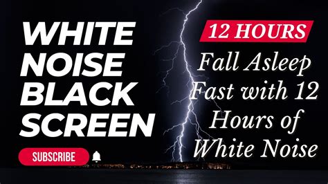 12 Hours White Noise Black Screen 💤 Youtube