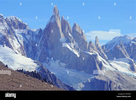 Cerro Torre Mountain Los Glaciares National Park Argentina Stock