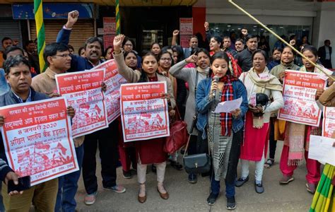 In Pictures Millions Strike In Protest At Indian Government Policies