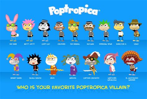 New Poll What Is Your Favorite Poptropica Villain ~ Beefy Rings Blog