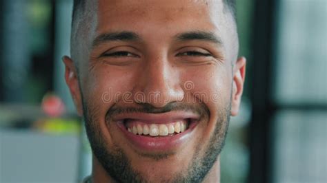 Close Up Headshot Portrait Indoors African American Man Guy Male Happy