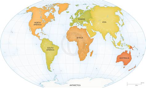 Vector Map Of World Continents Graphics On Creative Market