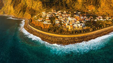 Aerial View Of Jardim Do Mar On Madeira Island Portugal Photography Credit Https