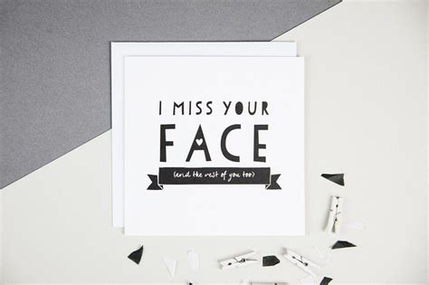 I Miss Your Face Funny Long Distance Card I Miss Your Face Miss