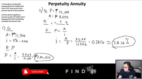 Lesson 10 Perpetuity Annuity Engineering Economy Youtube