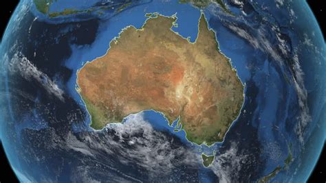 Australia 3d Earth In Space Zoom In On Australia