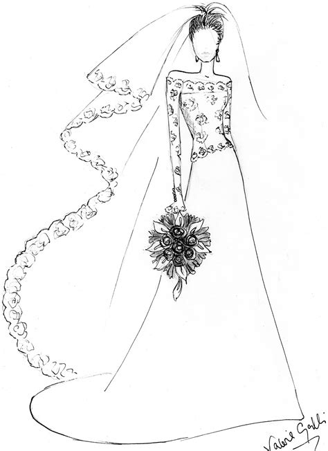 Coloring page inspired by a page of the book fashion in the xxth century by john peacock drawing of women from the 18th century representing the fashion style of this era a beautiful necklace to color. Girl In Dress Drawing at GetDrawings | Free download