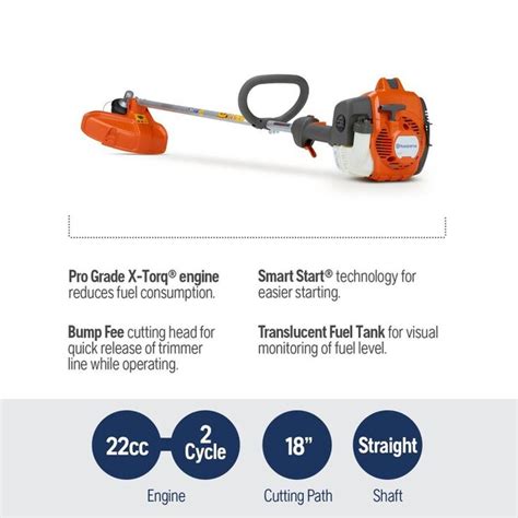 Husqvarna Husqvarna 322l 22 Cc 2 Cycle 18 In Straight Shaft Gas String Trimmer In The Gas String