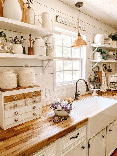 Farmhouse Summer Kitchen Country Cottage Kitchen Small Cottage