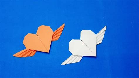 Origamihow To Make Origami Heart With Wingspaper Crafts Easy