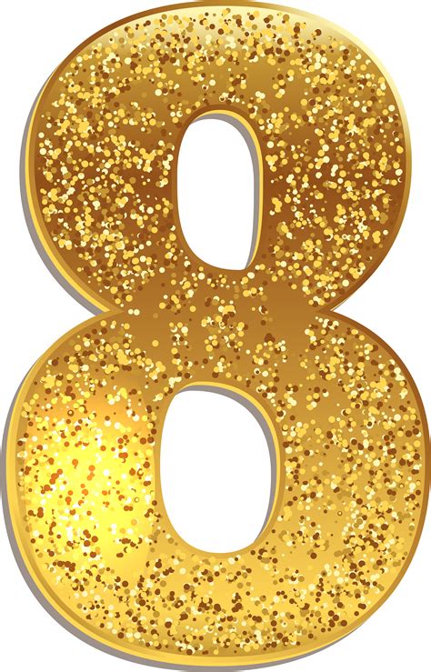 Gold Number Clip Art