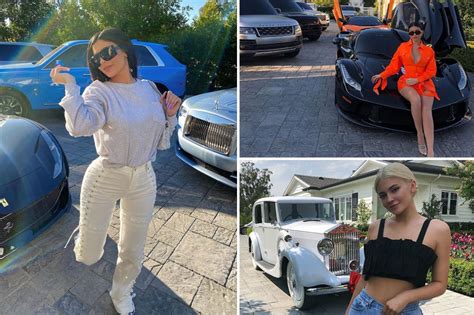 Kylie Jenner Poses With Fleet Of Luxury Cars Worth Over 5 Million Including Vintage Rolls The