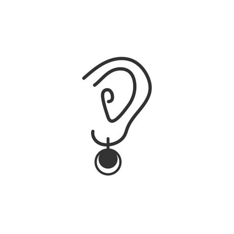Earring Graphic Design Template Vector Illustration Set Earrings