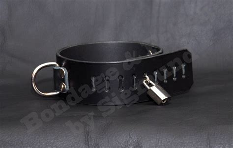 Bondage Lockable Collar With Two D Rings Padlocks Included Etsy Uk
