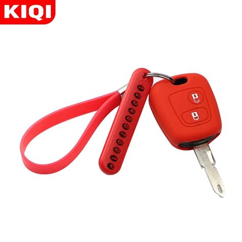 Silicone Car Key Cover Case Key Chain With Phone Number Holder For Citroen C1 C2 C3 C4 Xsara
