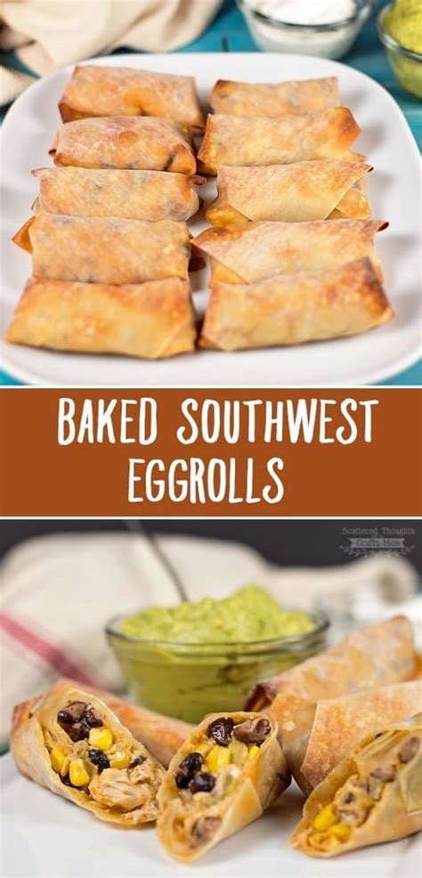 One of our favorite finger food ideas for parties, this dark chocolate hummus is always a crowd pleaser. Baked Southwest Eggrolls - Scattered Thoughts of a Crafty ...