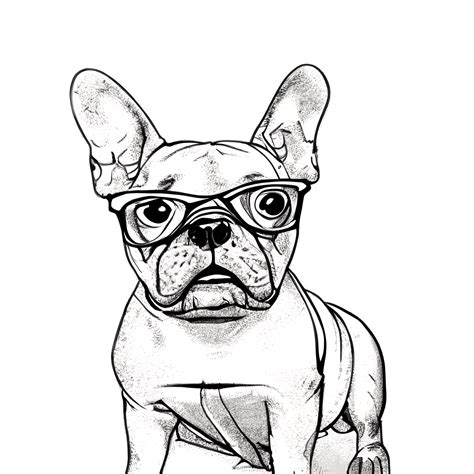 Highly Detailed Hyperrealistic Pencil Sketch Of A French Bulldog Puppy