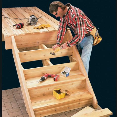How To Build Deck Stairs Building A Deck Deck Stairs Diy Stairs