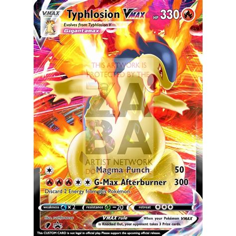 Pokémon cannot be dynamaxed outside battle. Typhlosion VMax (Dynamax) Custom Pokemon Card - ZabaTV