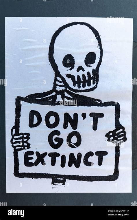 Dont Go Extinct Sticker Stock Photo Alamy