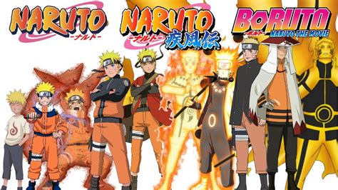 Evolution Of Naruto Uzumaki ALL FORMS MODES Naruto Naruto Shippuden The Last Gaiden