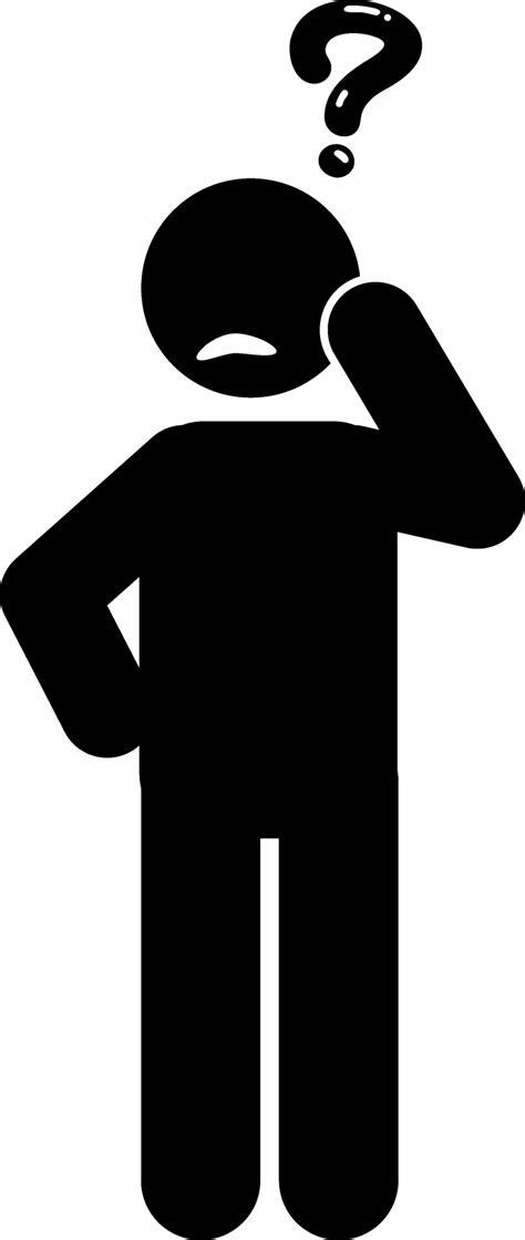 Illustration And Icon Stick Figure Is Confused 25421326 Vector Art At