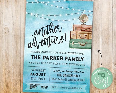 Going Away Party Invitation Farewell Party Invite Moving Etsy Norway