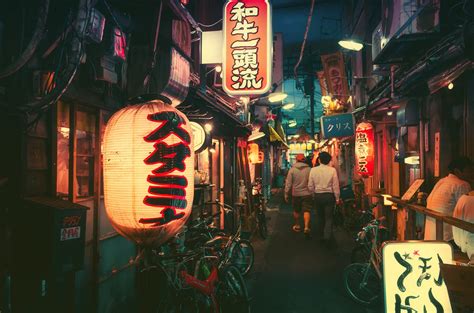 Fondos De Pantalla Japón Ciudad Calle Noche Neón La Carretera