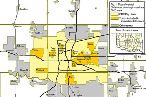 Figure 1 Map Of Central Oklahoma Showing The Immediate