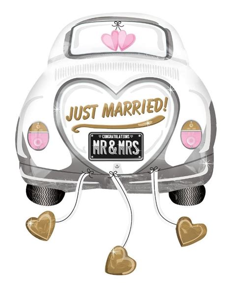 Just married auto frisch verheiratet auto geldgeschenke. Folienballon Just Married Auto 79 cm