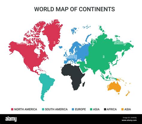 World Map Of Continents Vector Design Stock Vector Image And Art Alamy