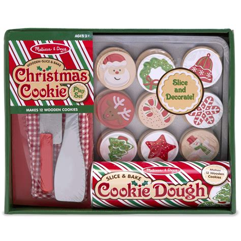 Melissa And Doug Slice And Bake Wooden Christmas Cookie Play Food Set