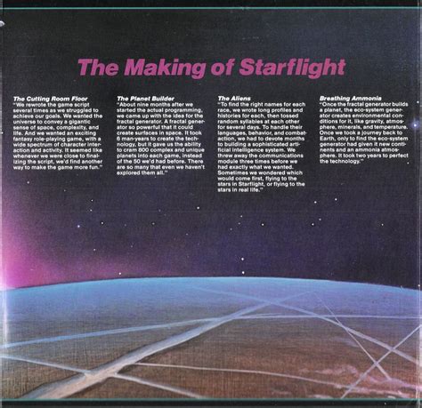 Starflight Cover Or Packaging Material Mobygames