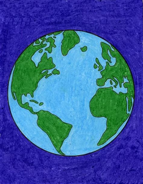 How To Draw The Earth · Art Projects For Kids Bohem Sanat Sanat Çizim