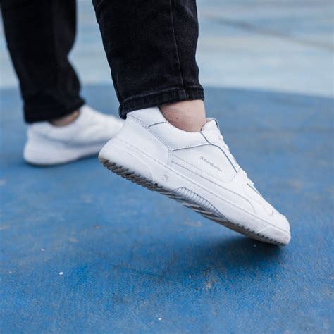 Barefoot Sneakers Barebarics Zing All White Leather Be Lenka