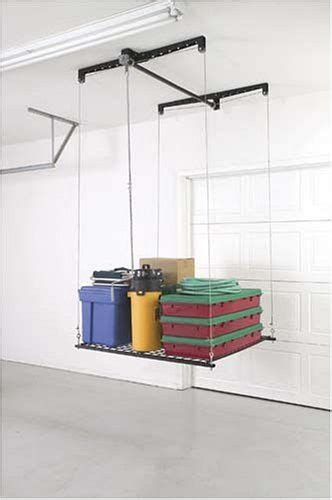 Pulley System Storage Rack For Garage Ceiling Storage Garage Decor
