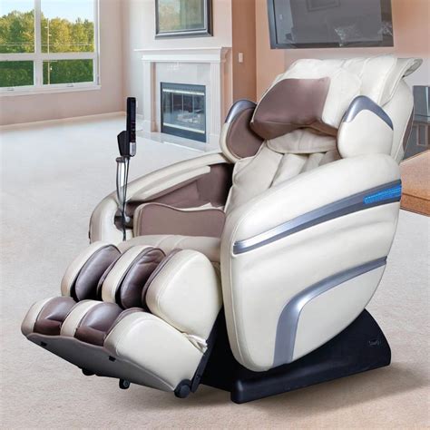 Titan Osaki Tan Faux Leather Reclining Massage Chair Os 7200hcream