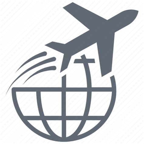 Air Delivery Air Freight Globe International Shipping Plane Icon