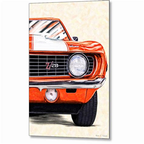1969 Chevrolet Camaro Muscle Car Canvas Print By Artist Mark Tisdale