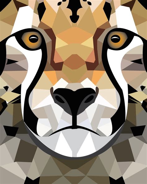 Skyline High School Graphic Design 1 Geometric Animal Head