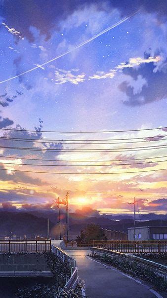 Anime Sunrise Scenery Sky Clouds 4k Click Image For Hd Mobile And