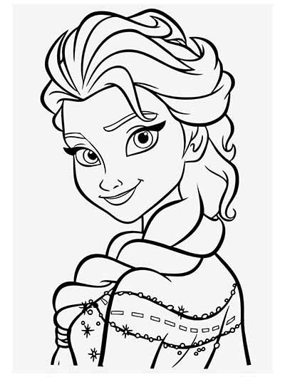 Nieuw Elsa From Frozen - Free Colouring Pages WT-42