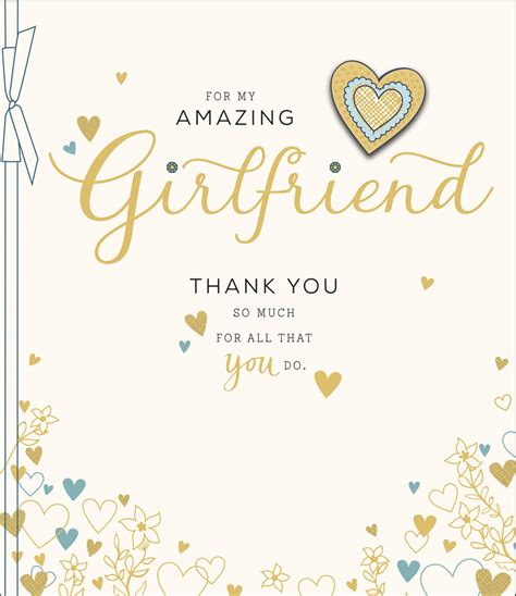 Amazing Girlfriend Embellished Mothers Day Card Cards