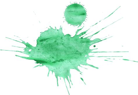 Download 16 Green Watercolor Splatter Watercolor Stain Png Green Png