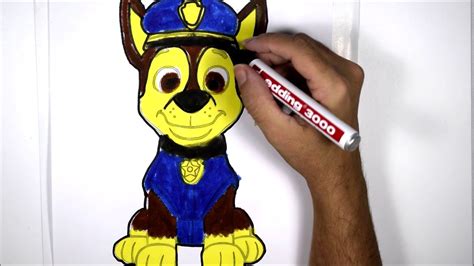 Coloreamos A Chase De La Patrulla Canina We Color Chase Of The Paw
