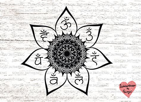 7 Chakra Symbols Around Mandala 7 Chakras Svg 7 Chakra Png Etsy