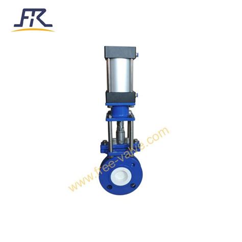 Pneumatic Ceramic Lined Knife Gate Valve FRZ673TC FREE VALVE China